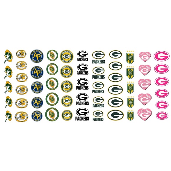 💌BO/GO$6 🏈 Green Bay Packers Water Transfer Nail Decals - Picture 2 of 4